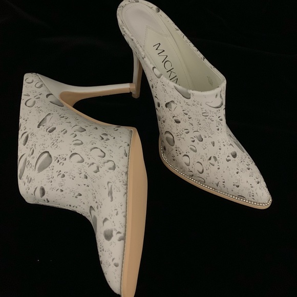 One of a kind HYDROGRAPHIC rain drop heeled clog - Picture 2 of 9